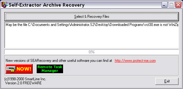 Self-Extractor Archive Recovery 2.0