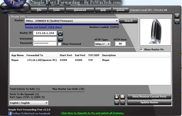 Simple Port Forwarding 3.8.5