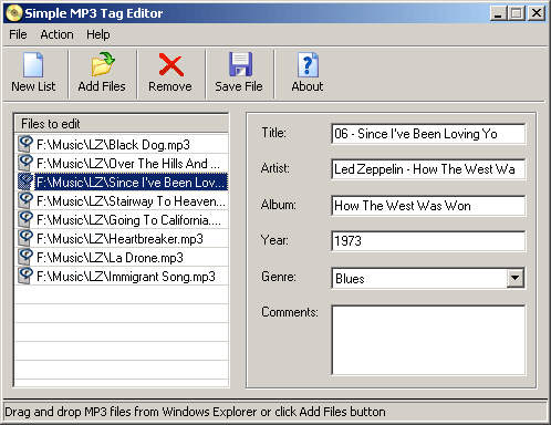 Simple MP3 Tag Editor 1.3