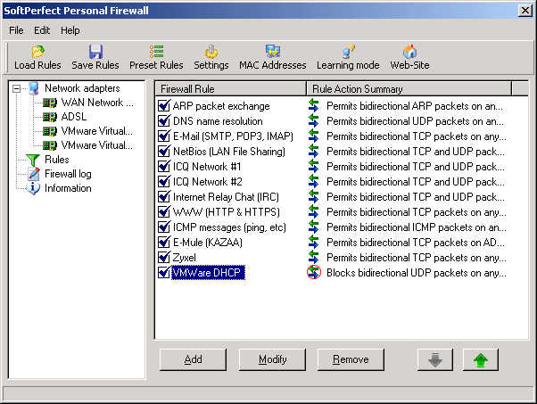 SoftPerfect Personal Firewall 1.4.1