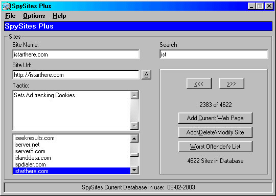 SpySites 1.0.0