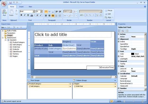 SQL Server 2008 Report Builder 2.0