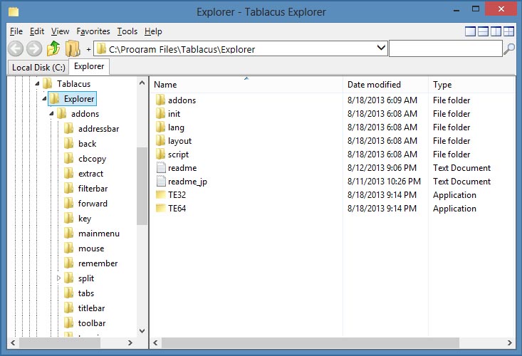 Tablacus Explorer 15.01.18