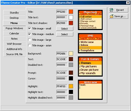 Theme Creator Pro for Sony Ericsson 3.1.260
