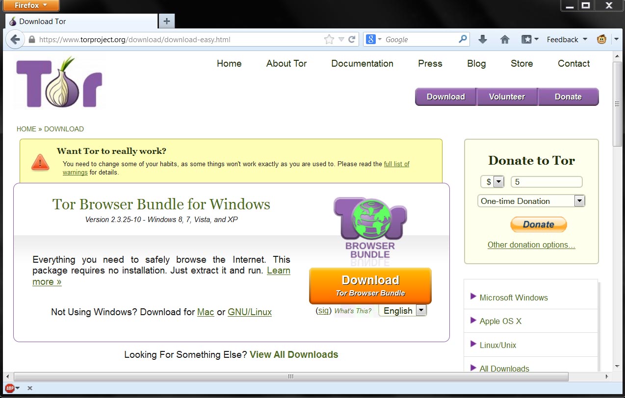 Tor Browser Bundle 4.0.3