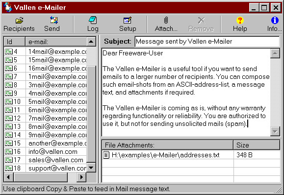 Vallen e-Mailer R2006.0509
