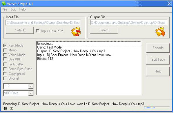 Wave to mp3 1.1
