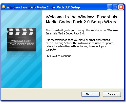 Windows Essentials Codec Pack 4.6