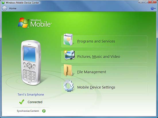 Windows Mobile Device Center 6.1