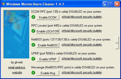 Windows Worms Doors Cleaner 1.4.1