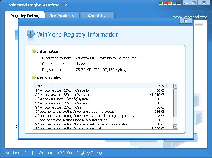 WinMend Registry Defrag 1.4.9