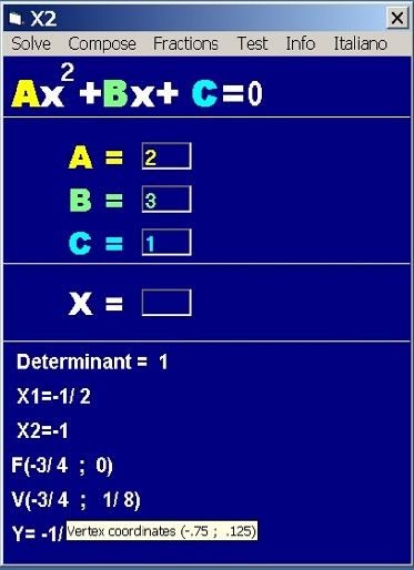 X2 - Equations 1.0