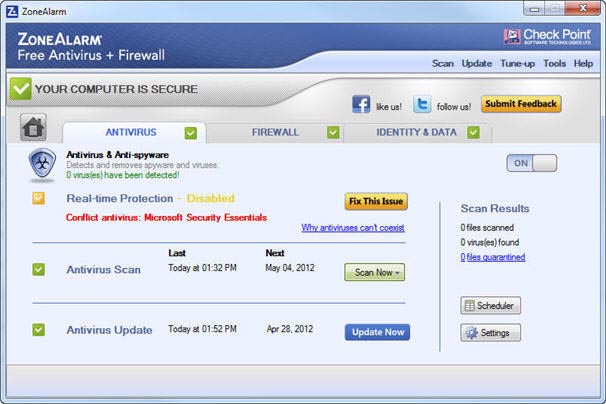ZoneAlarm Free Antivirus + Firewall 13.3.209.000